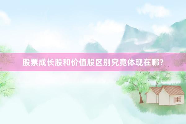股票成长股和价值股区别究竟体现在哪？