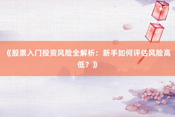 《股票入门投资风险全解析：新手如何评估风险高低？》