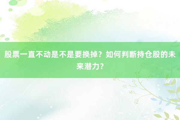 股票一直不动是不是要换掉？如何判断持仓股的未来潜力？