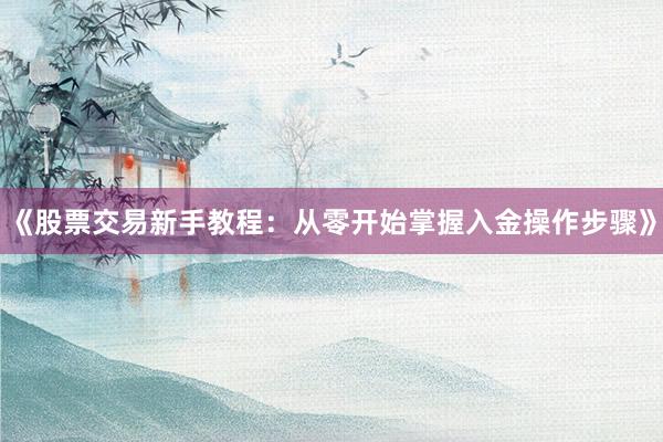 《股票交易新手教程：从零开始掌握入金操作步骤》