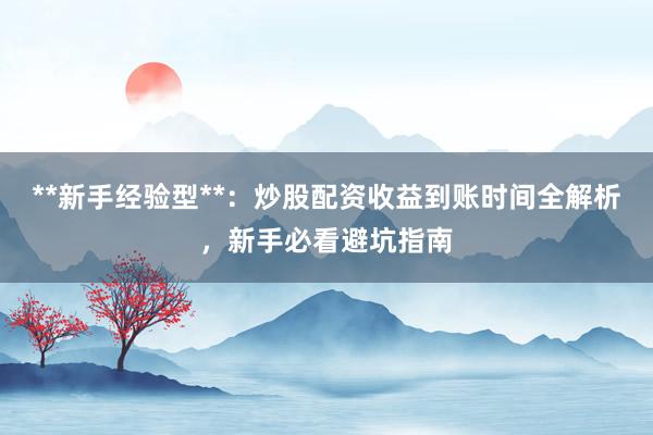 **新手经验型**：炒股配资收益到账时间全解析，新手必看避坑指南