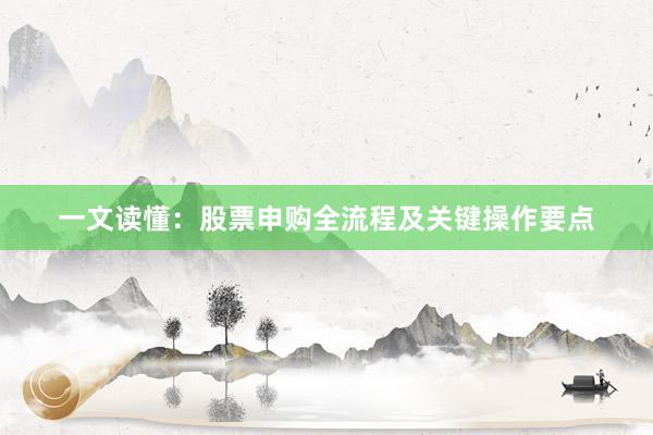 一文读懂：股票申购全流程及关键操作要点